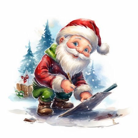 Christmas Themed Character Graphics Element created with Generative AIの素材
