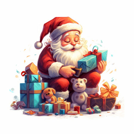 Christmas Themed Character Graphics Element created with Generative AIの素材