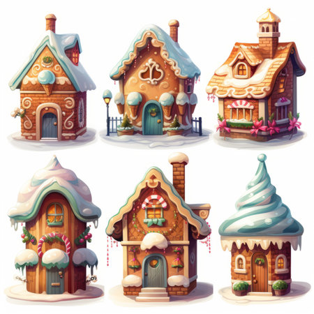 Christmas Themed Character Graphics Element created with Generative AIの素材