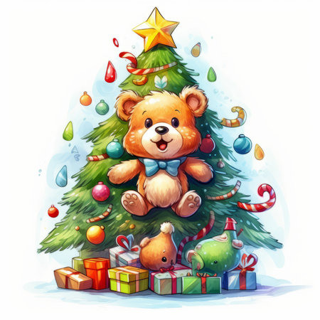 Christmas Themed Character Graphics Element created with Generative AIの素材