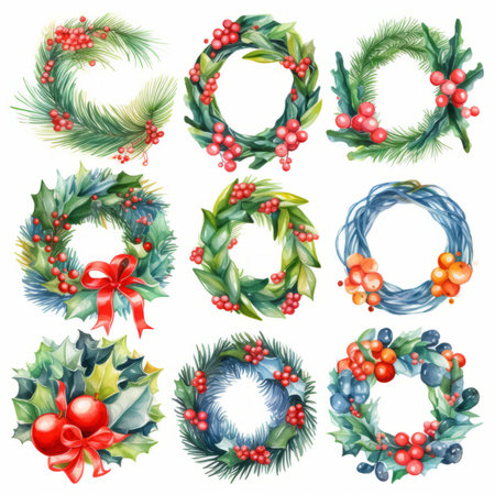 Christmas Themed Character Graphics Element created with Generative AIの素材