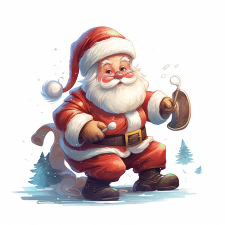 Christmas Themed Character Graphics Element created with Generative AIの素材
