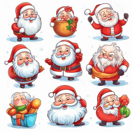 Christmas Themed Character Graphics Element created with Generative AIの素材