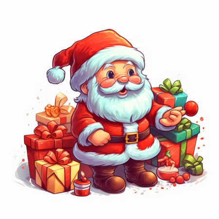 Christmas Themed Character Graphics Element created with Generative AIの素材