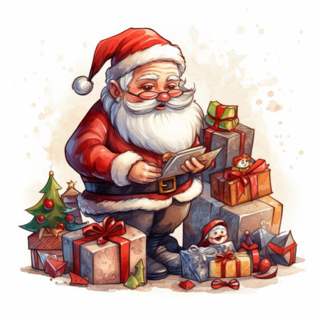 Christmas Themed Character Graphics Element created with Generative AIの素材