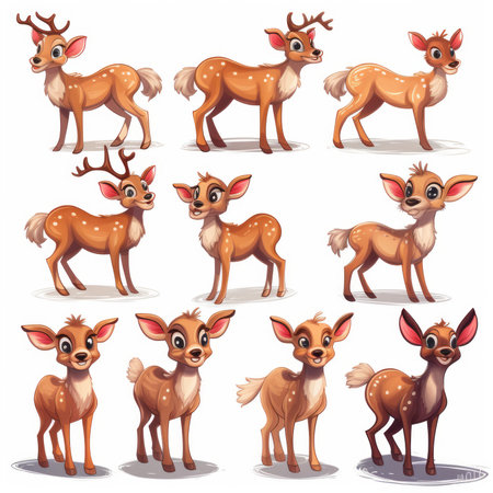 Christmas Themed Character Graphics Element created with Generative AIの素材