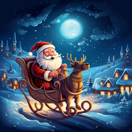 Christmas Themed Character Graphics Element created with Generative AIの素材