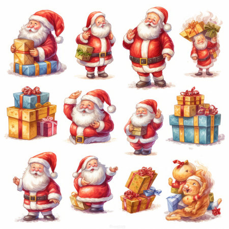 Christmas Themed Character Graphics Element created with Generative AIの素材