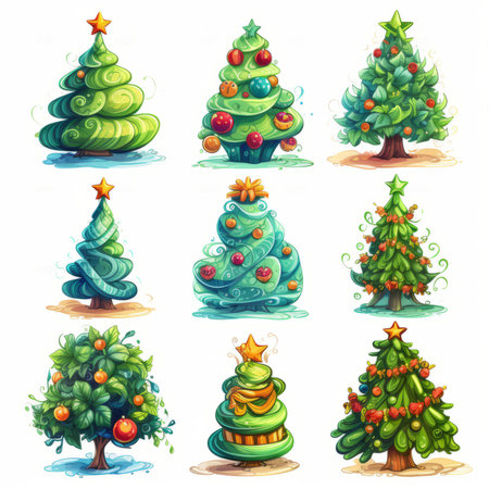 Christmas Themed Character Graphics Element created with Generative AIの素材