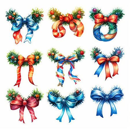 Christmas Themed Character Graphics Element created with Generative AIの素材