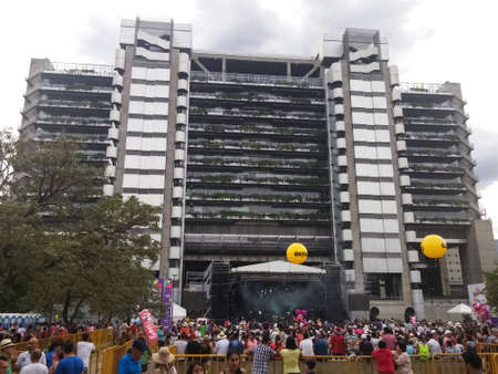Smart building of the headquarters of the Empresas Publicas de Medellin, EPM, during an event of the...