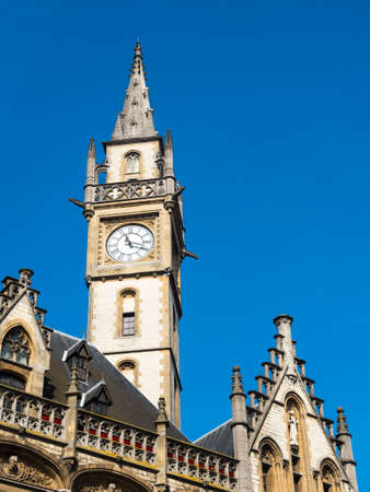 Clock tower of the old Post Office in the neo-Gothic style, after the plans of architect Louis...