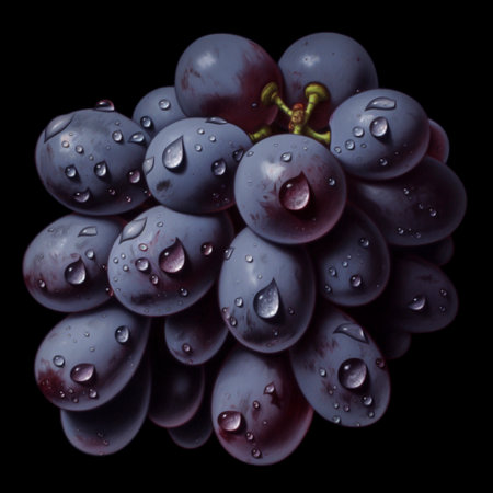 ripe grapes hanging from a vine , AI generatedの素材