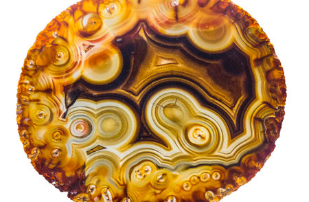 Eye agate, microcrystalline variety of mineral quartz, February 2012
