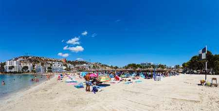 Beach at Santa Ponca, Andratx region, Mallorca, Balearic Islands, Spain, August 2019の写真素材