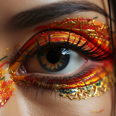 Close-ups of a woman's eye with different eye colors and ethnicities, AI generatedの素材