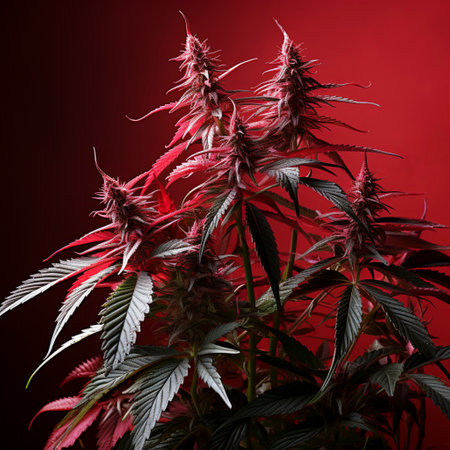 Hemp plants (Cannabis sativa) AI generatedの素材