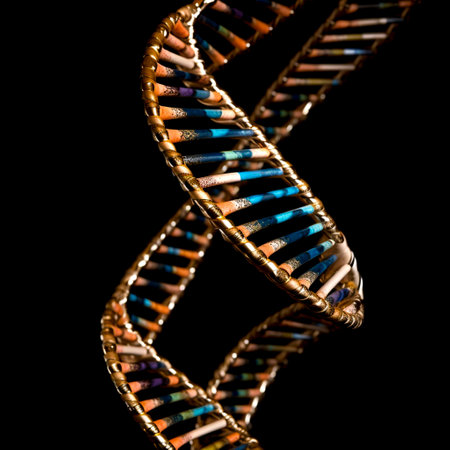 Symbolic image DNA double helix ,AI generatedの素材