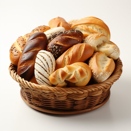 Different types of bread, AI generatedの素材