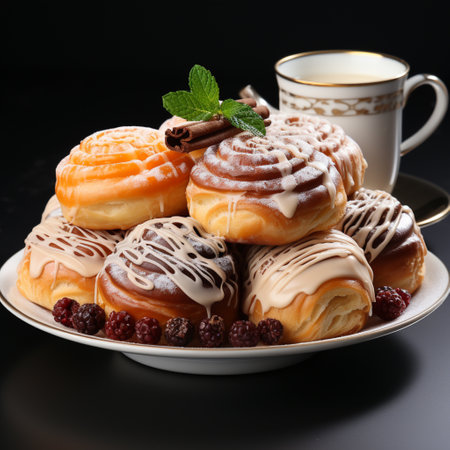 assorted Christmas sweets, AI generatedの素材
