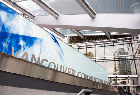 entrance to Vancouver Convention Centre, Vancouver, BC. HDR imageのeditorial素材