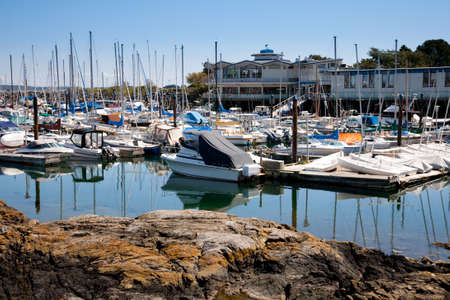 view of Oak Bay Marina, Victoria, Vancouver Island, British Columbiaのeditorial素材