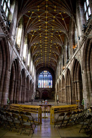interior of Chester Cathedral, Chester, UKのeditorial素材