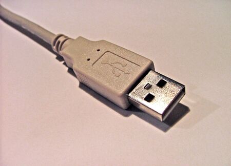 USB port cable close up