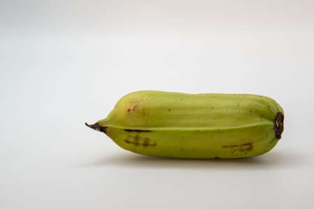 green banana with white backgroundの写真素材