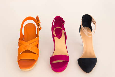 The different shoes from the front