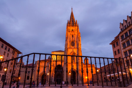 San Salvador cathedral. Oviedo. Asturias. Spainの写真素材