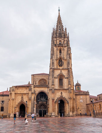 Cathedral. Oviedo. Asturias. Spainの写真素材