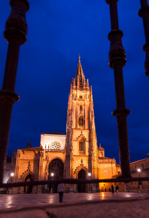 San Salvador cathedral. Oviedo. Asturias. Spainの写真素材