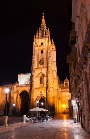 San Salvador cathedral. Oviedo. Asturias. Spainの写真素材