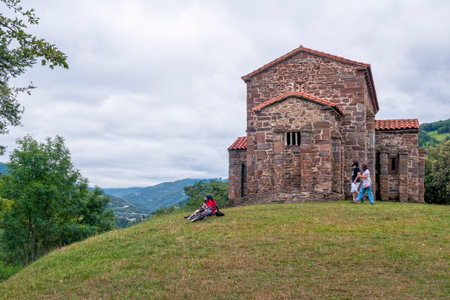 Saint Christina of Lena. Asturias. Spainの写真素材