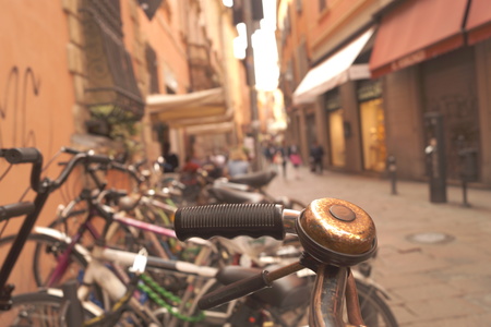 Italian bicycle bell streetの写真素材