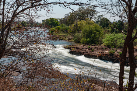 Landscape view of waterfall.の写真素材