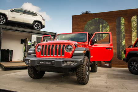 Jeep closeup photo at Farnborough Air Show 2018のeditorial素材