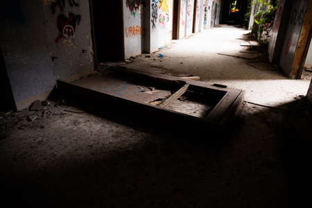 Abandoned psychiatric hospital - asylum - in Mombello, (Limbiate), Monza and Brianza, Lombardia, Italyのeditorial素材