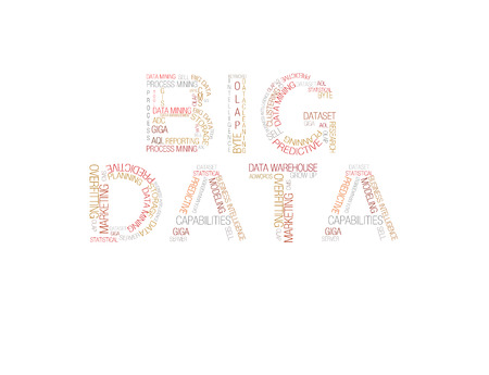 Big Data in white rapresentation of the keywords about big dataの写真素材