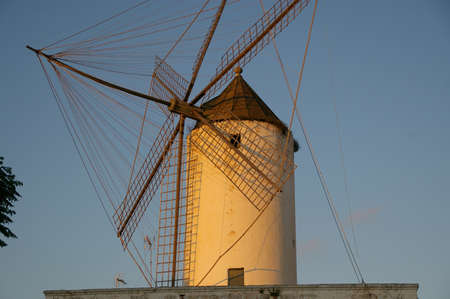 Windmill of Menorca Ciutadellaのeditorial素材