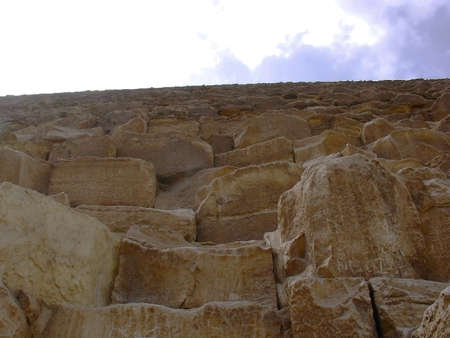 Steps of Great Pyramid of Giza - Egypt