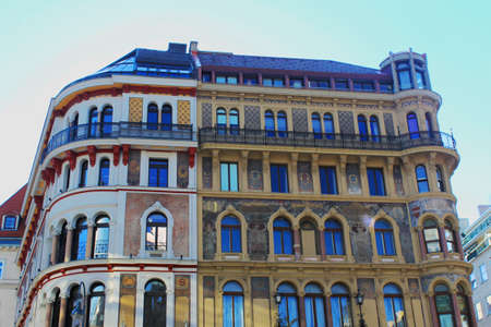  Baroque Building with Fresco - Viennaのeditorial素材