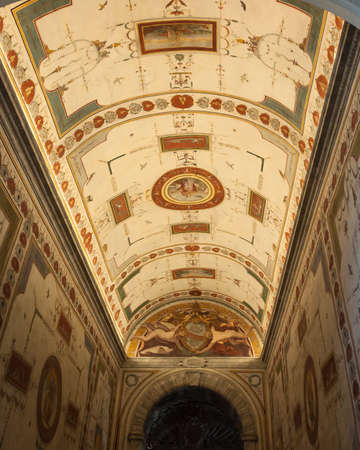 Vatican Vaulted Ceiling Fresco - Romeのeditorial素材