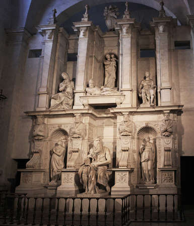 Michelangelo's Moses Tomb of Pope Julius II - Romeのeditorial素材