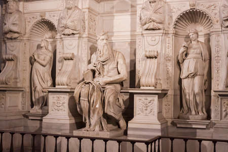 Michelangelo\'s Moses Tomb of Pope Julius II - Romeのeditorial素材