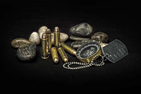 bullets and compassの写真素材