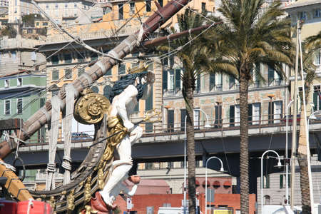 Genoa, Italy. July 6, 2014. Galeon Neptune used in the movie Pirates of Roman Polanskiのeditorial素材