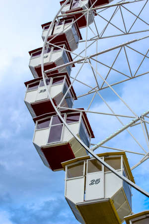 Close-up of ferris wheelの写真素材