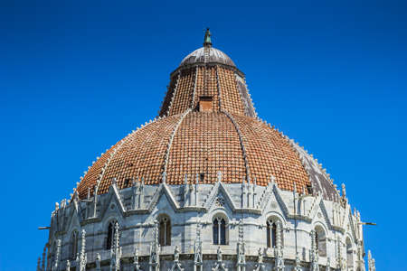 Dome in Piazza dei Miracoli in Pisa, Italyの写真素材